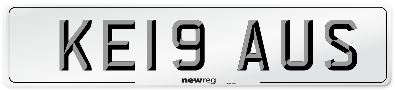 KE19 AUS Number Plate from New Reg